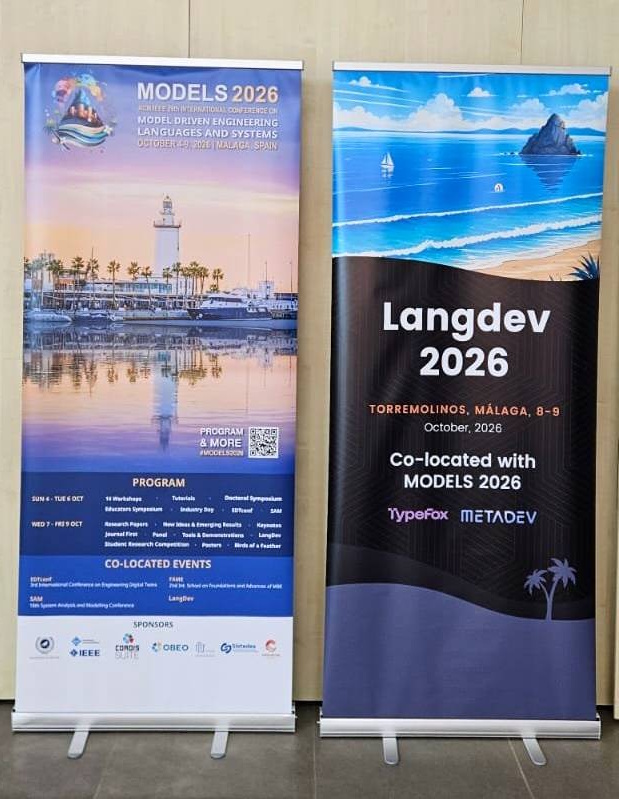 Carteles de MODELS 2026 y LangDev 2026 en Torremolinos
